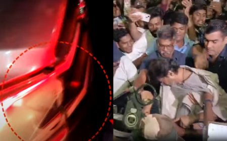 விபத்தில் சிக்கிய விஜய் கார்.. ரசிகர்கள் கூட்ட நெரிசலில் தரையில் விழுந்த நடிகர் விஜய்! என்ன நடந்தது?