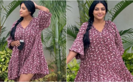 குட்டி கவுனில் கண்ணைக் கவரும் லுக்! ரசிகர்களை மயக்கும் ரேஷ்மா பசுப்புலேட்டியின் லேட்டஸ்ட் போட்டோஷூட்